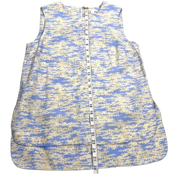 Cos Womens Sleeveless Blue & Yellow Patterned Top US 6 Round Neck shell - Picture 10 of 10